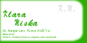 klara miska business card